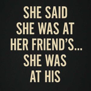 Not at her friend house